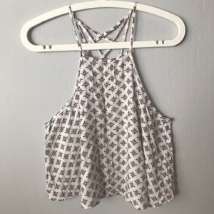 Hollister Patterned Flowy Cropped Top